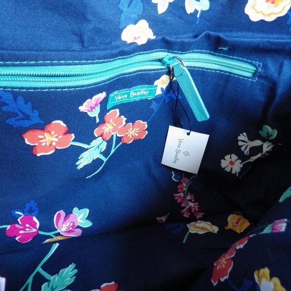 VERA BRADLEY Hadley On-the Go/Satchel Purse/ Microfiber/Shoulder Bag/ Teal Green - Picture 8 of 11